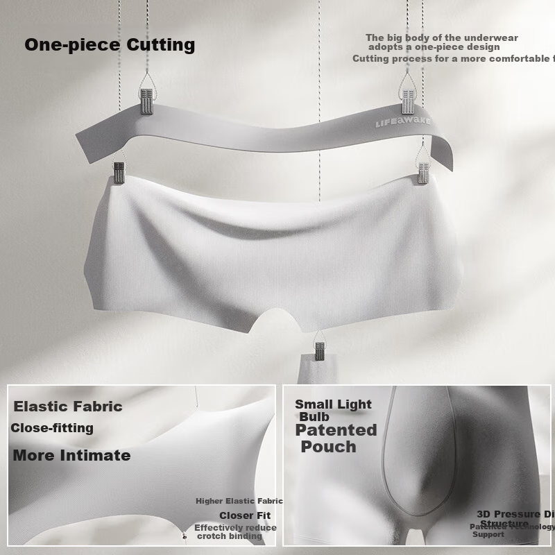 海澜之家【薄荷凉感】内裤男士25新品莫代尔10A抗菌消臭平角四角短裤衩4条