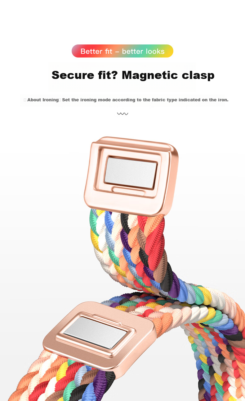 Binghong Compatible with Apple Watch Bands for S12, S10, Men's And Women's S11 Ultra 4, 3 SE 3, Apple Watch Magnetic Braided IWatch Band Ultra 2, S9, S8 3