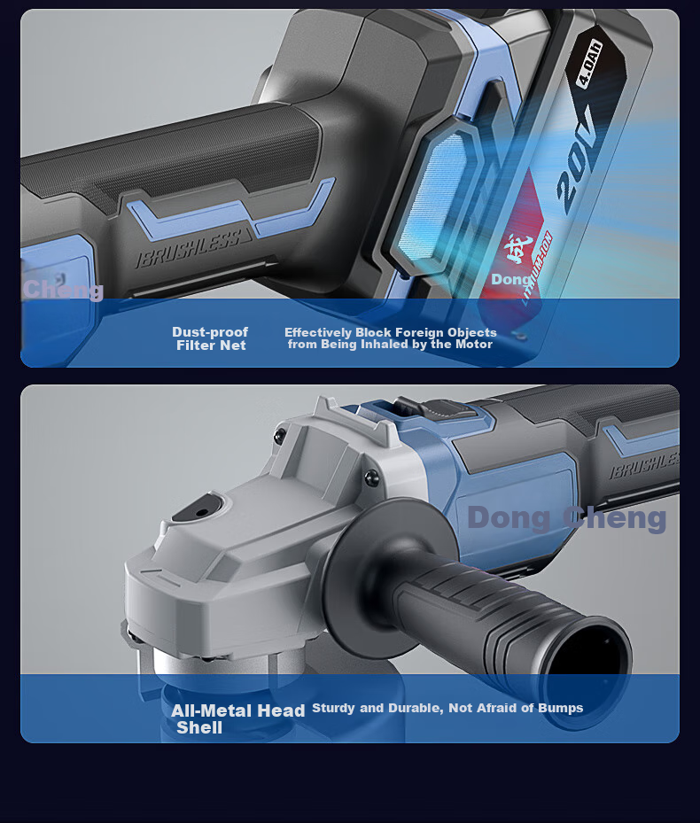 Dongcheng 20V Brushless Lithium-Ion Rotary Hammer Drill, Electric Pick, Electric Drill, Three-In WCKIT16B Angle Grinder, Cutting Machine 13