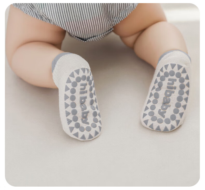 Aibao Baby Floor Socks Autumn Winter Fleece Thickened Baby Mid-calf Cooling Insulation Non-slip Walking Socks 3 Pairs Bear L Size T266 25