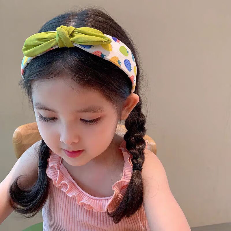 BQI Kids Hair Accessories Headband Cute Strawberry Fabric Ear Headband Girls Non-Slip Hairband Comfortable 6