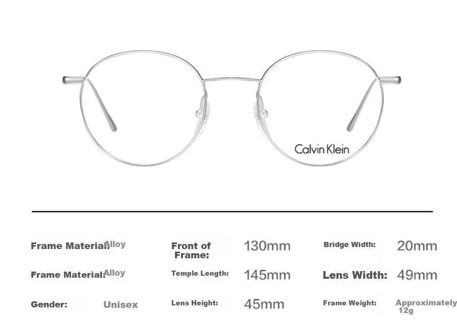 Calvin Klein Myopia Glasses, Business Commute Casual Style, Bare-Faced Early Morning Look for Men And Women, Optical Frames CK5460 714 5