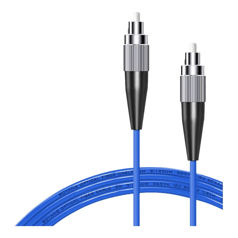 BOYANG Telecom-Grade Armored Fiber Optic Patch Cable FC-FC (UPC) 3 Meters Single Mode Single Core Tensile Pressure Resistant Anti-Rat Bite Low Smoke Zero Halogen Pigtail Fiber Optic Cable BY-K3331S