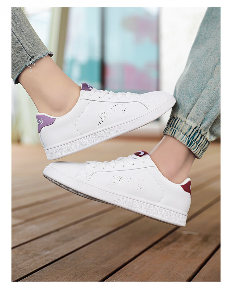 Guirenniao Canvas Shoes, Couple's Casual Shoes, Summer Women's Shoes, Versatile Sports Sneakers, White Men's Shoes, White/red, Women's Size 38 11