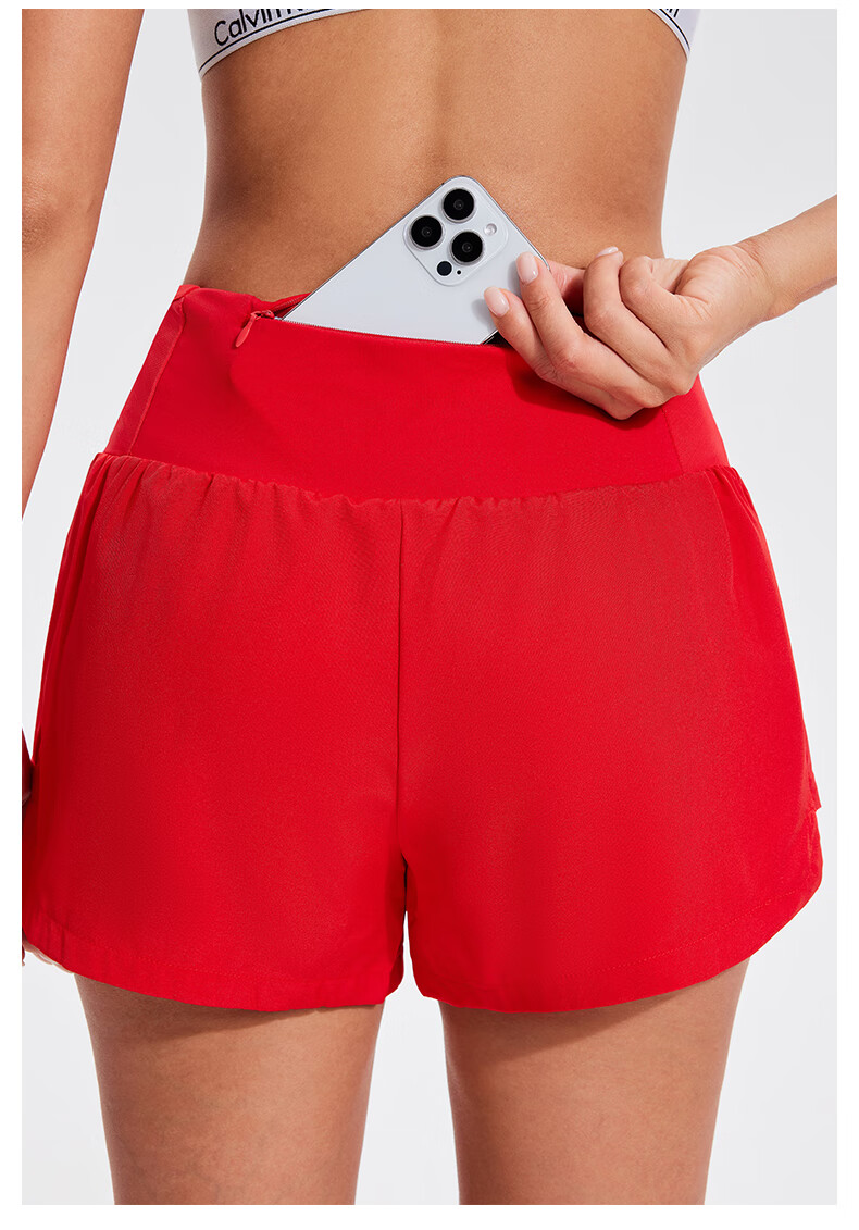 Cosleaf Women's Professional Running Shorts for Marathon, High-Waisted Tummy Control Shorts with Pockets, Slimming Yoga Fitness Pants 15