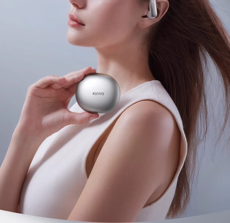 Jinyun (KINYO) [Comfort Selection | Three AI Models] Bluetooth Earphones, Over-Ear Bone Conduction Concept, Open-Style True Wireless, Call Noise Reduction, Suitable for Sports Running, Compatible with Xiaomi And Apple 13