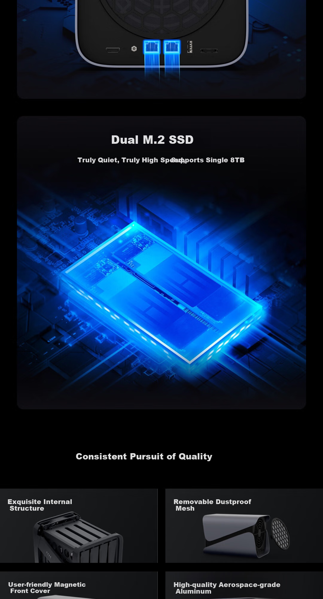Zidoo Private Cloud Z4Pro+ 8GB 4-Bay NAS Network Storage Smart AI Mobile Tablet Expansion Entertainment Audio-Visual Office (Includes 1 Red Plus 8TB Hard Drive) 5
