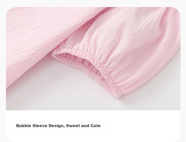 BALABALA Children's Clothing, Girls' Dress, Summer 2025 Collection, Big Girls' Dress, Sweet Puff Sleeves, Fashionable, 208225111014 5