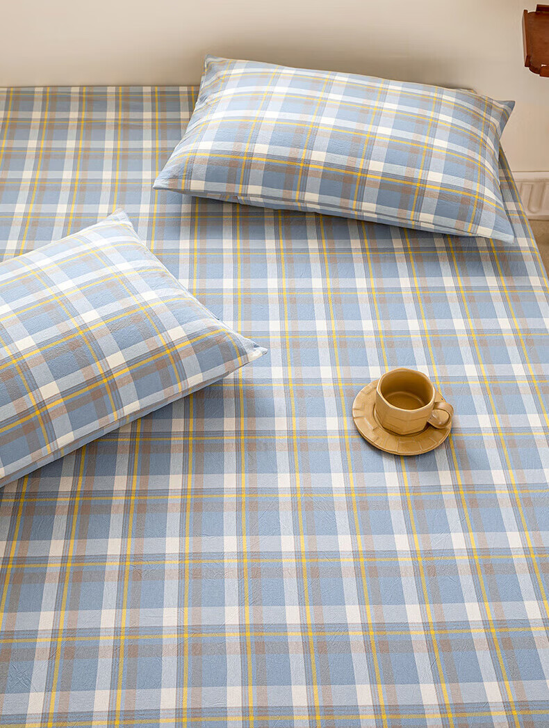 Wuyinliangpin Class A Washable Pure Cotton Single Bed Sheet, Cotton Double Bed Sheet 230*245cm Bed Cover 6