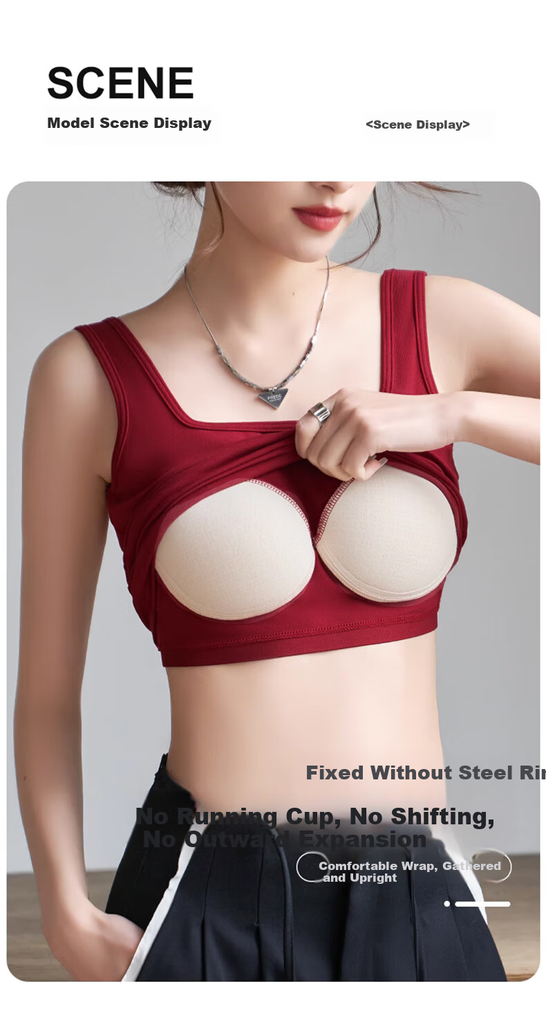 LangSha Women's Camisole Tank Top, Spring/summer 2026 New Style, Pure Cotton with Built-In Bra Pads, Beautiful Back Design, Suitable for Inner Wear Or Outer Wear As A Base Layer Top 12