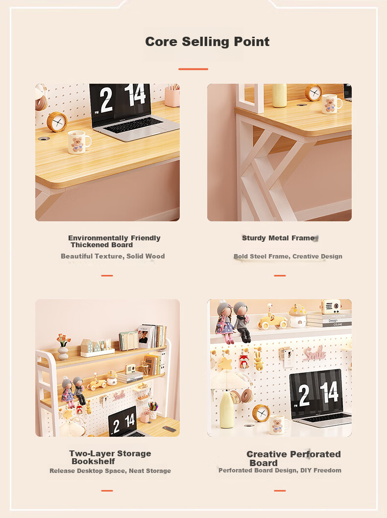 Gupujia Computer Desk, Desktop Home Simple Study Room Long Table, Student Desk, Writing And Learning Table, Gaming Desk, Office Desk 2