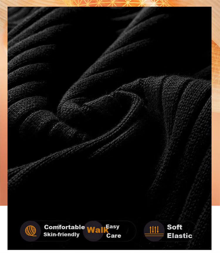 JEEP Men's Sweater, Autumn And Winter Turtleneck Knit Sweater, Men's Warm Top, Men's Base Layer, Black, 3XL 2