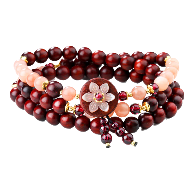 Fenghuangniepan Sandalwood Bracelet for Women, 2026 New Multi-Layer Sandalwood Prayer Beads, Buddhist Rosary, Birthday Gift for Mom Or Wife