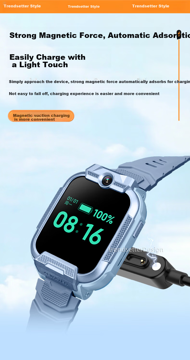 Chaofan Compatible Magnetic Charging Cable for Xiaoxun Smartwatches Yes3C/3 Pro/X5/X3S/P8/P7P6/M6/A9/T5T3/Y2S/Z7/Q2P Children's Smartwatches 2