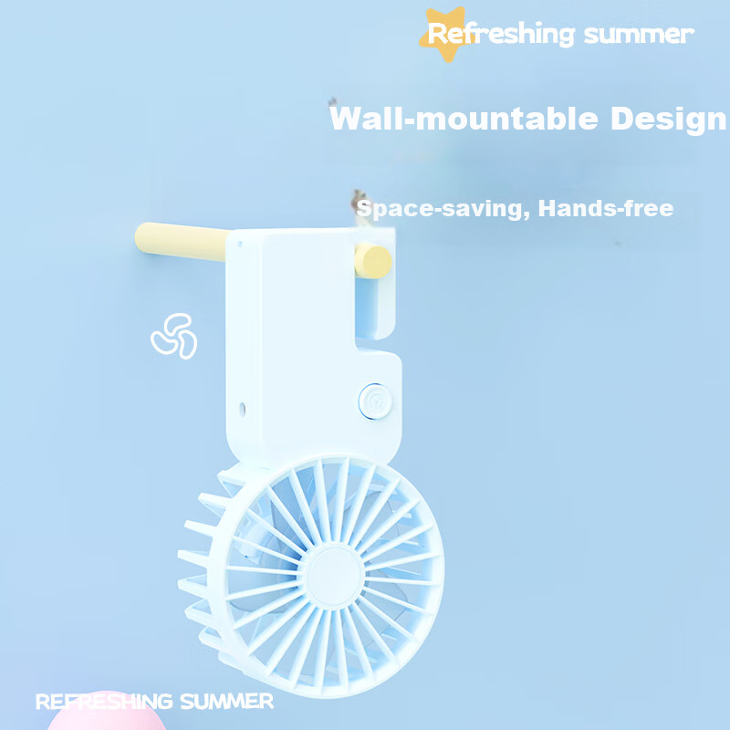 Siyicai Handheld Fan, Portable Mini Fan for Home Use, USB Rechargeable Fan, Powerful Desktop Fan, Strong Outdoor Cooling Fan, Small And Stand-Up Design, Pink Color