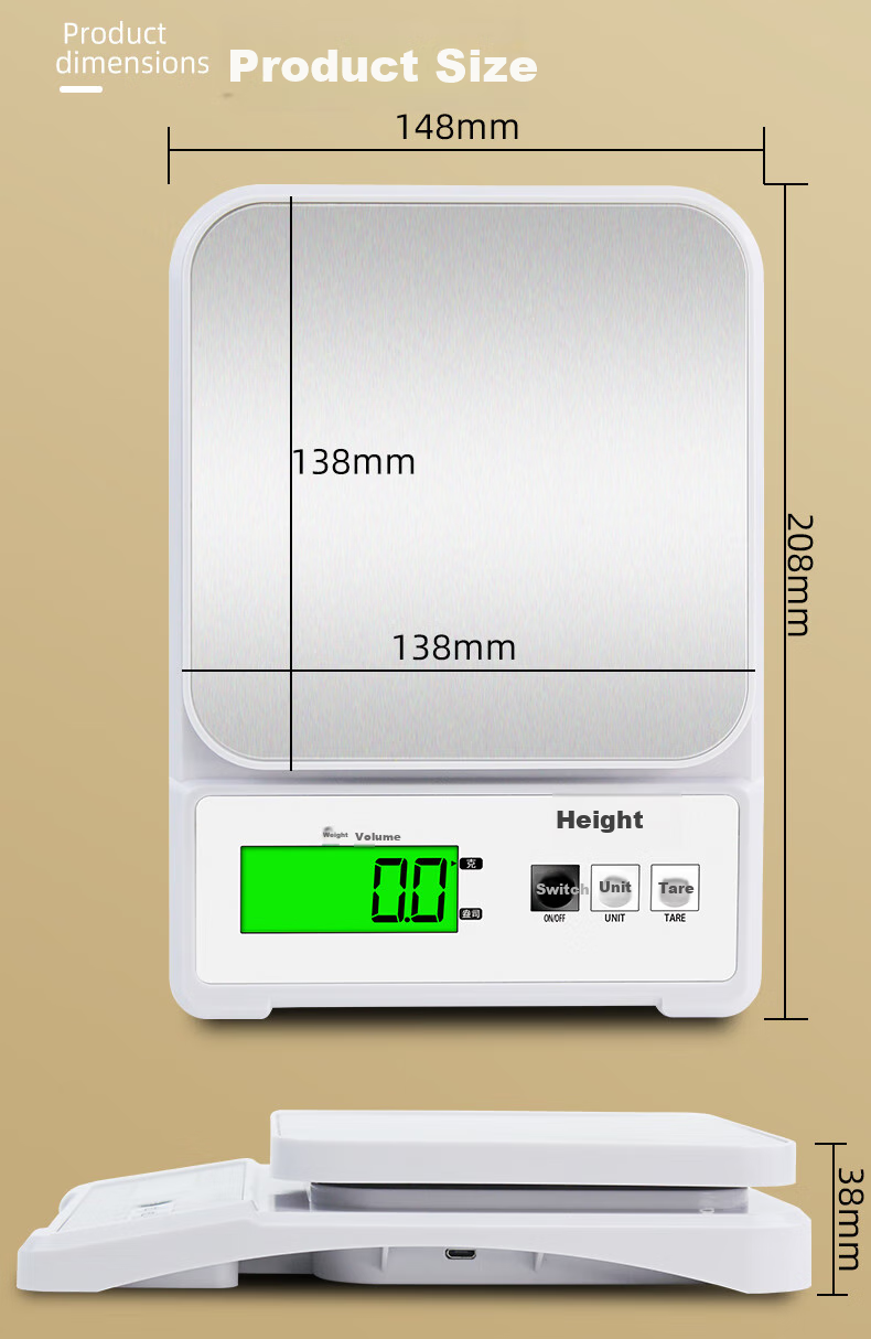 Yingheng Home Electronic Scale Kitchen Scale Precise Baking Scale Food Small Tea Electronic Scale Weighing Ingredient Small Scale 16