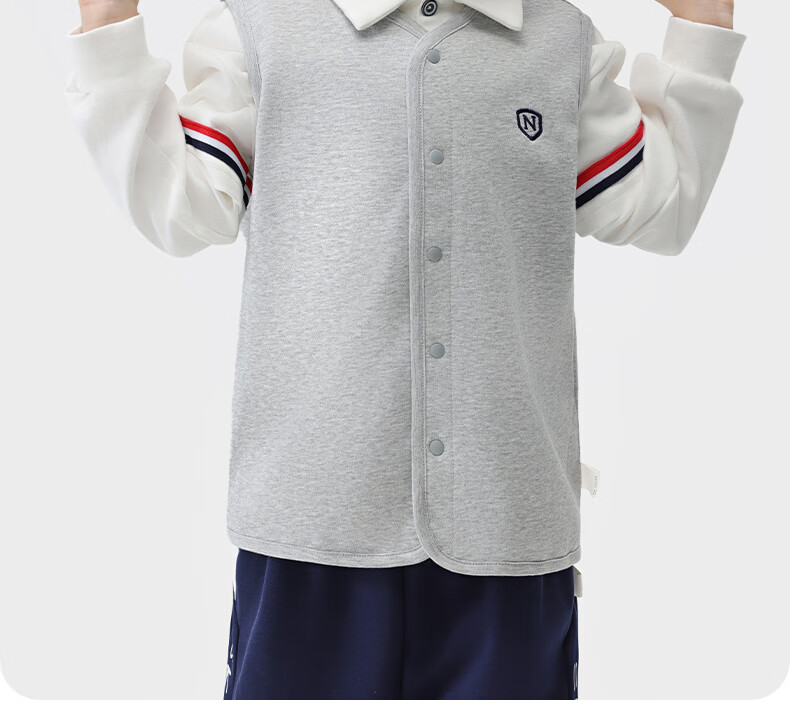 NUBIWU Children's British Style Spring And Autumn Vest, Baby Inner Wear Vest, Boys' Waistcoat, Academic Casual Sleeveless Jacket 8