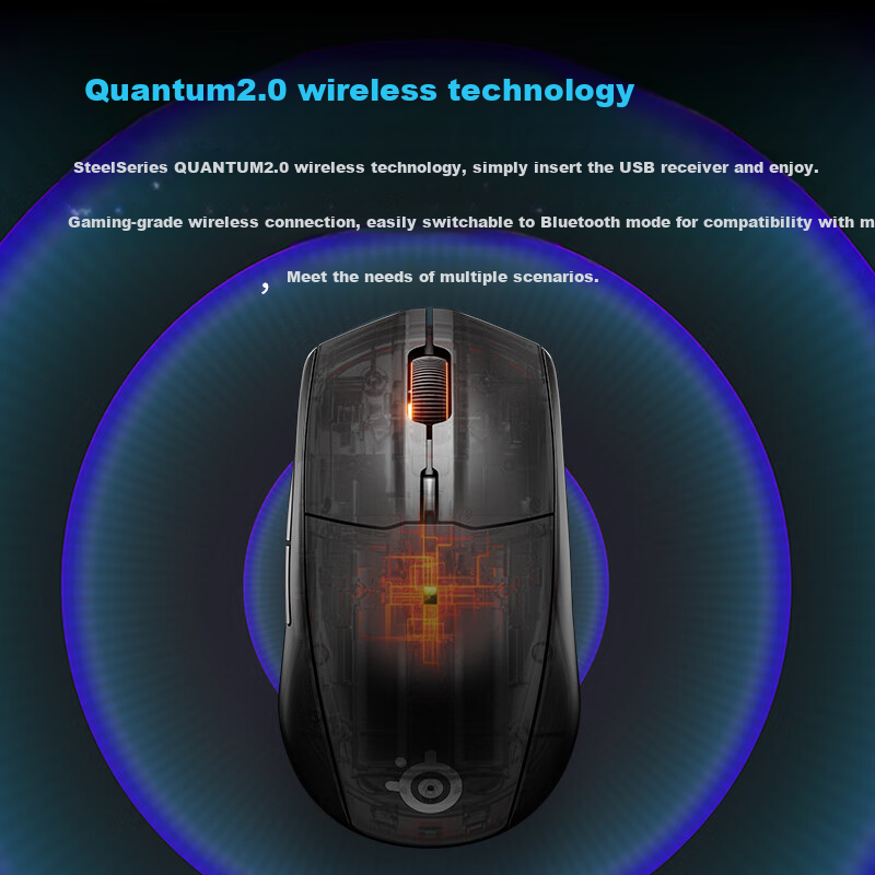 Беспроводная игровая мышь SteelSeries Rival 3 WL Gen 2, Bluetooth + 2.4G, Midnight Black, для FPS/Valorant/Battlefield