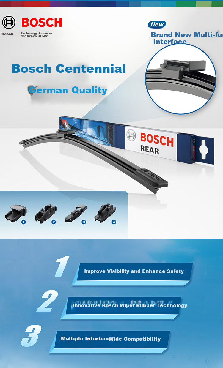 BOSCH Rear Window Wiper Blade, 9 Inches, for Hongqi E-HS3/Haval H2S/Mercedes-Benz A-Class/2020 Changan CS55 2