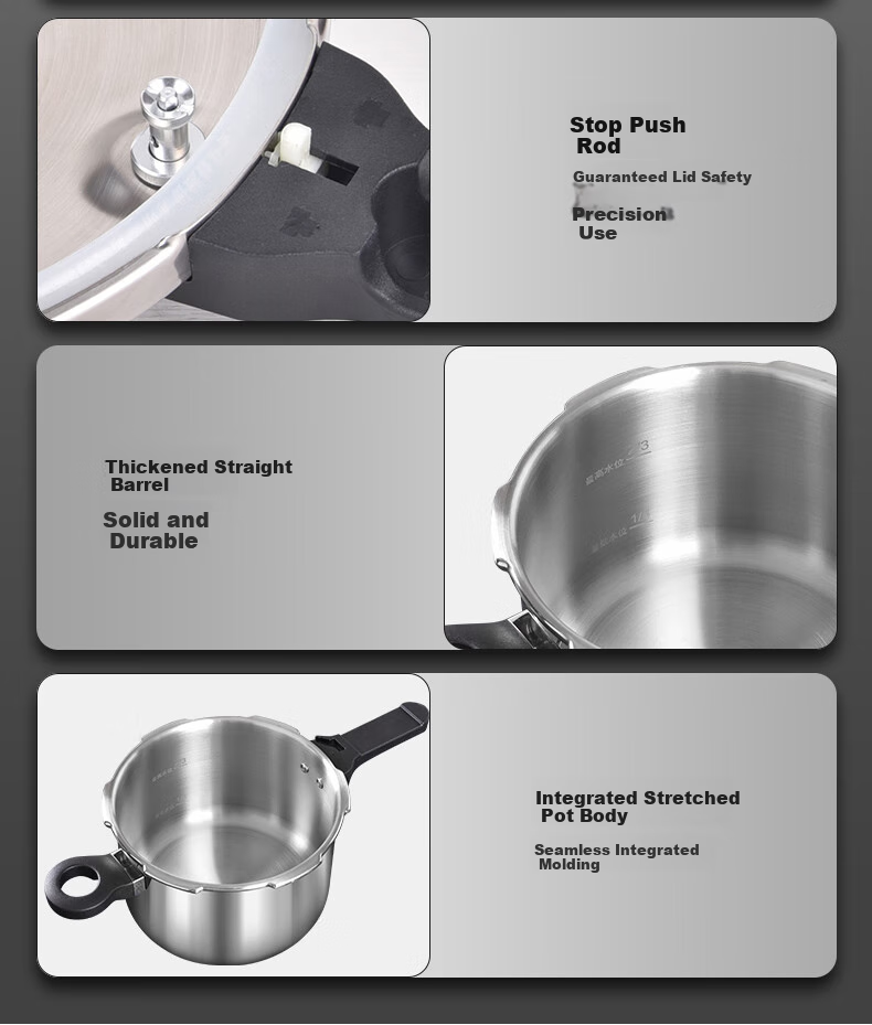 Shuangxi Stainless Steel Pressure Cooker, Compatible with Gas And Induction Stoves, Explosion-Proof, for Home Use, Jiaorui Model, 20cm/4L Capacity 13