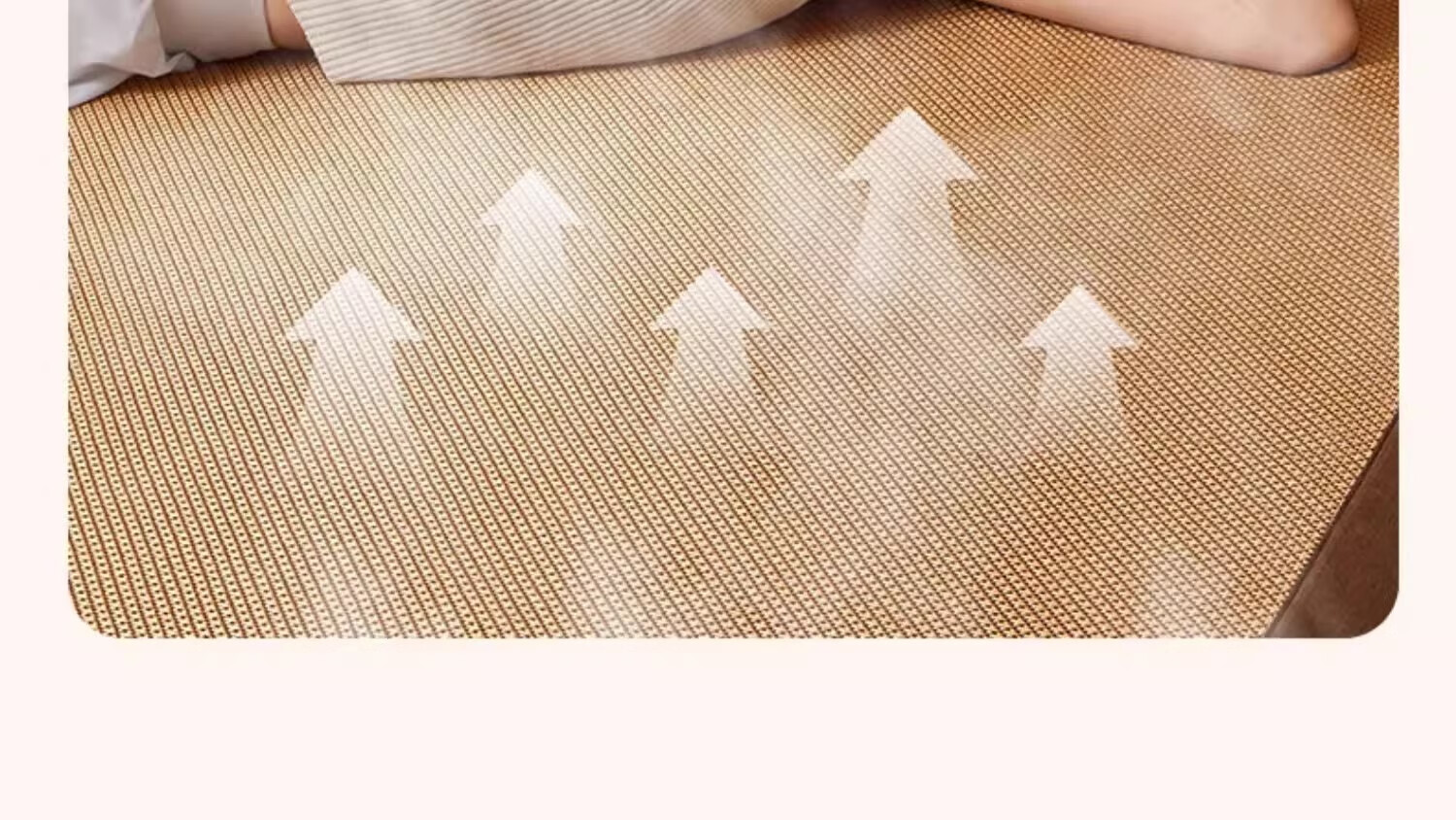 Yalu Summer Cooling Mat Natural Rattan Mat for Home Student Dormitory Double Air Conditioning Mat Skin-friendly Rattan Mat 150*200CM 8