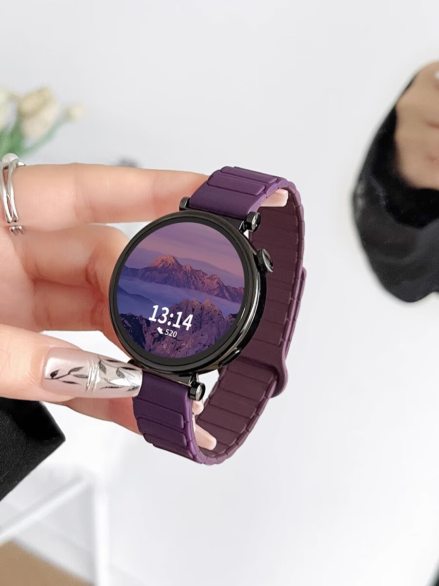 XUANDAI [Fair Skin Plum] Compatible with Huawei Watch GT5 Strap, Silicone GT6 Huawei Watch, GT4 Wristband, GT5 Pro Magnetic Watch5 Women's Universal Accessory 1