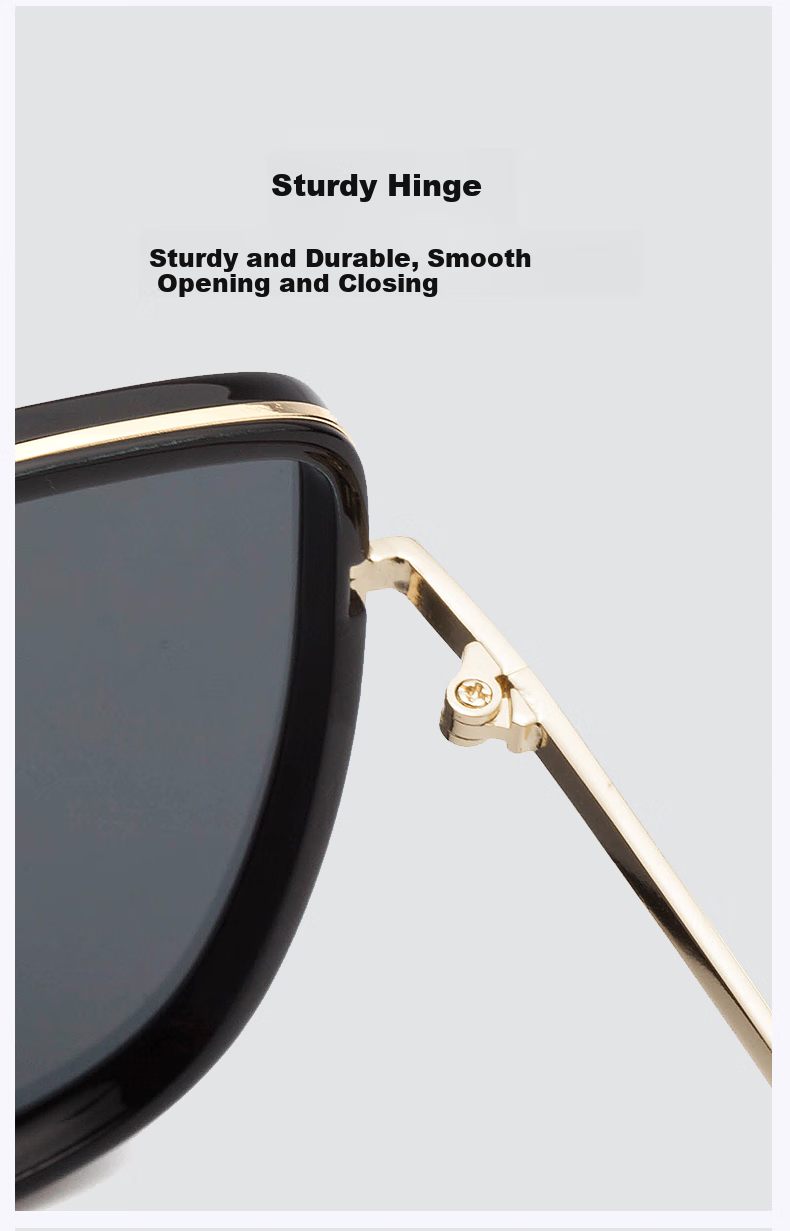 Jardin D'amour Polarized Sunglasses for Men And Women, Fashionable Large Face UV Protection Driving Sunglasses 8621 Black Silver 5