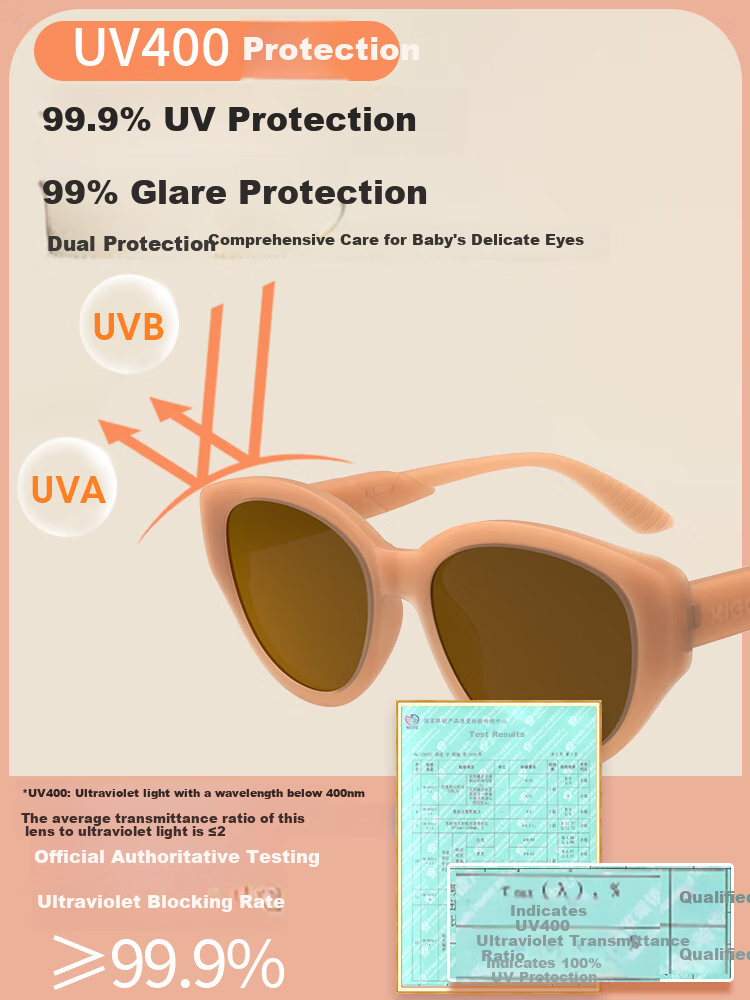 Kigo Fashion 2025 New Polarized UV Protection Sunglasses, Retro Versatile for Older Children, Glass Yellow (6-12 Years Old) 5