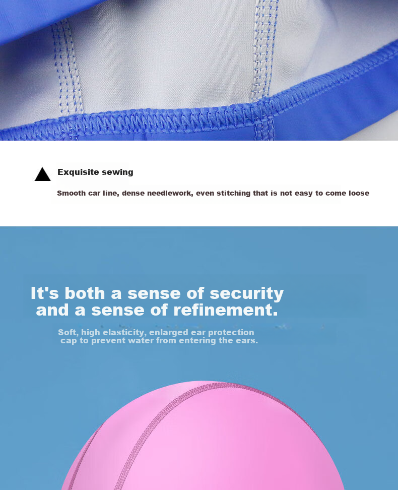 DK Swimming Cap, Comfortable Breathable Quick-Drying Swim Cap with Waterproof Coating, High Elasticity Non-Binding Adult Swimming Training Equipment 9