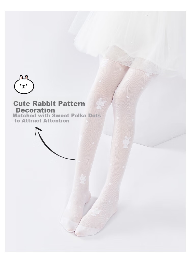 Disney Girls Summer Thin Tights White Breathable Dance Pantyhose for Kids 6