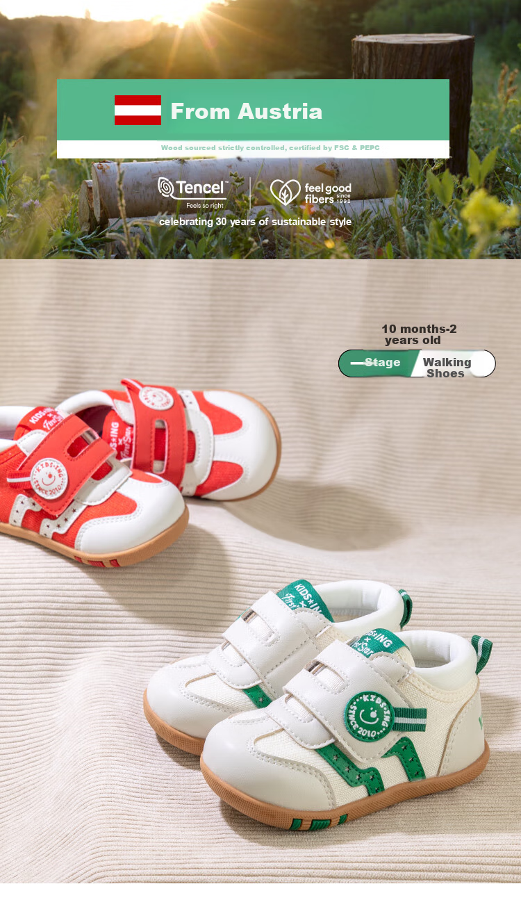 Kids.ing Cadixing Toddler Shoes Stage 1 Autumn Season for 1-2 Year Old Infants, Boys And Girls Soft Sole Non-Slip Mesh Shoes, Red, Size 18 1