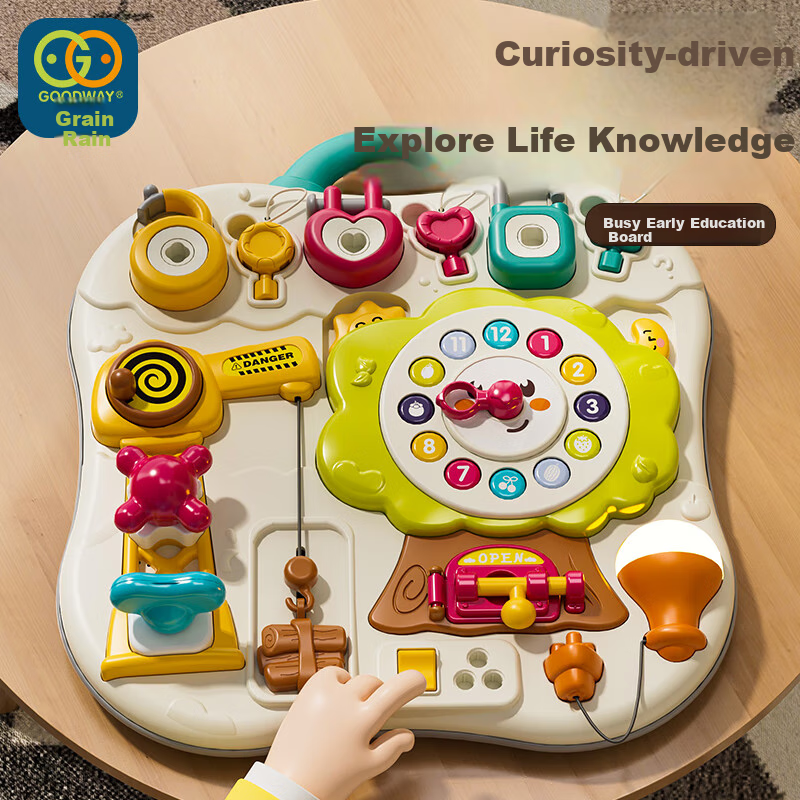 Развивающая игрушка GOODWAY Busy Board, интерактивная, для раннего развития, многоцветная