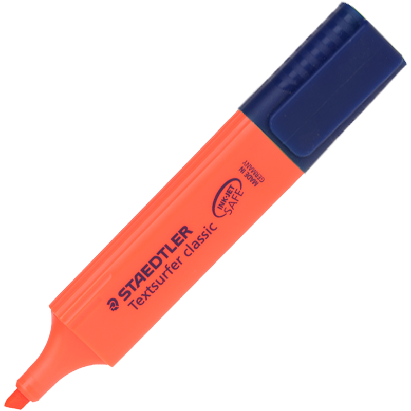 STAEDTLER Fluorescent Pen, 1+5mm, for Students' Exams And Highlighting, Office Marking, Children's Handwritten Reports, Drawing, Journaling, Back-To Essentials, Red 364-2