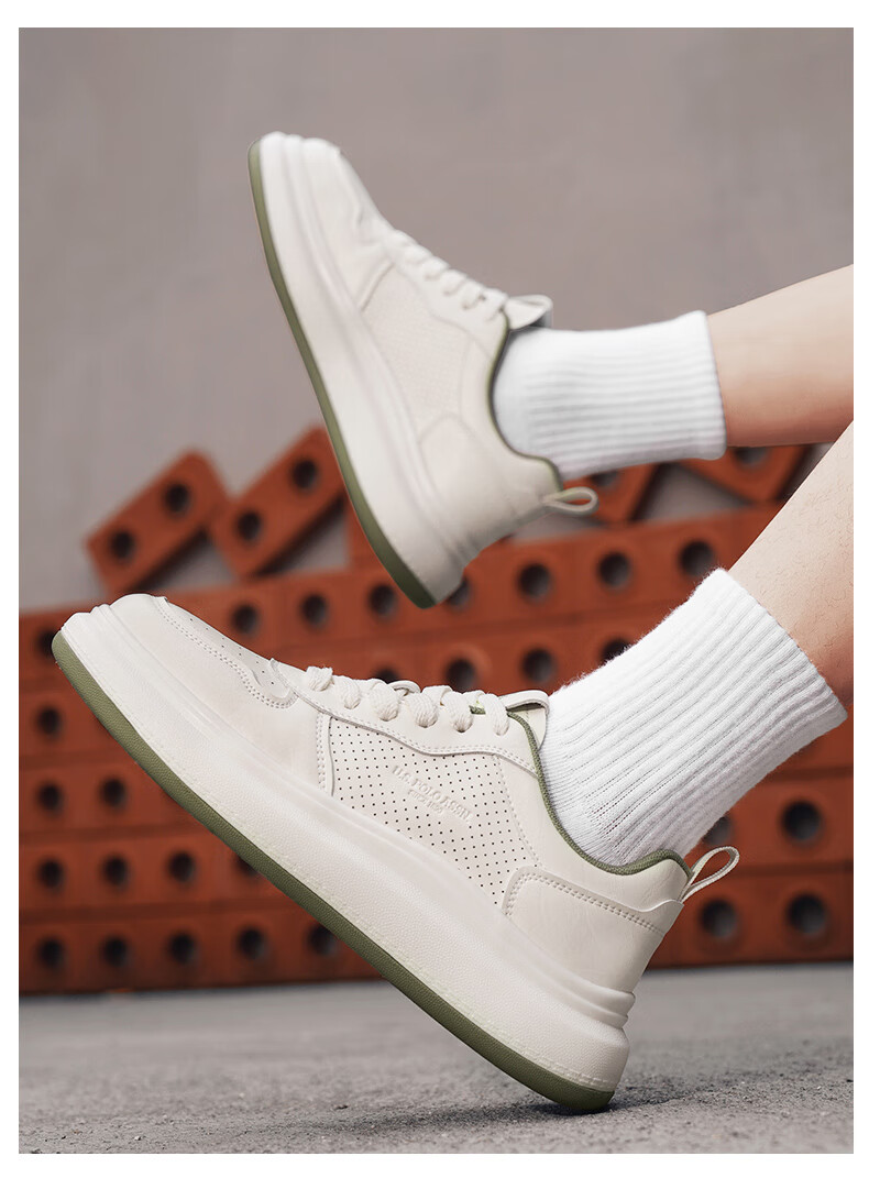 U.S. POLO ASSN. Men's Shoes, Spring And Summer New Style Breathable White Sneakers, Outdoor Casual Shoes for Men, Soft-Soled Lightweight Skateboard Shoes for Me 17