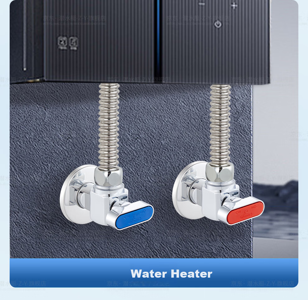 Submarine F1036A Brass Ball Valve, Brass Valve Core, Fully Open High Flow Gas Water Heater, Floor Heating, Wall-Mounted Boiler, Cold Water Valve 8