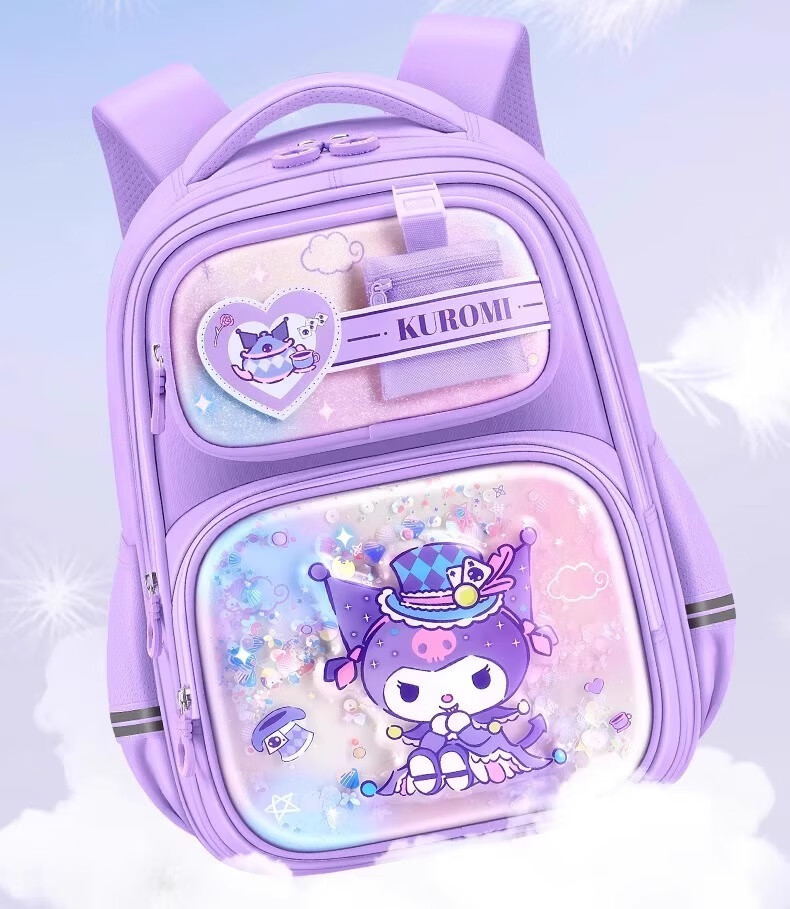 Herder Kuromi Elementary School Backpack for Girls 2025 New Lightweight Ergonomic Anti-Backpack for Grades 1-3 7