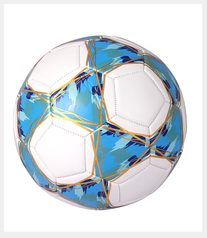 DHS Soccer FS5-17 Adult Youth Size 5 Match Training PVC Machine-Stitched Soccer Ball 2