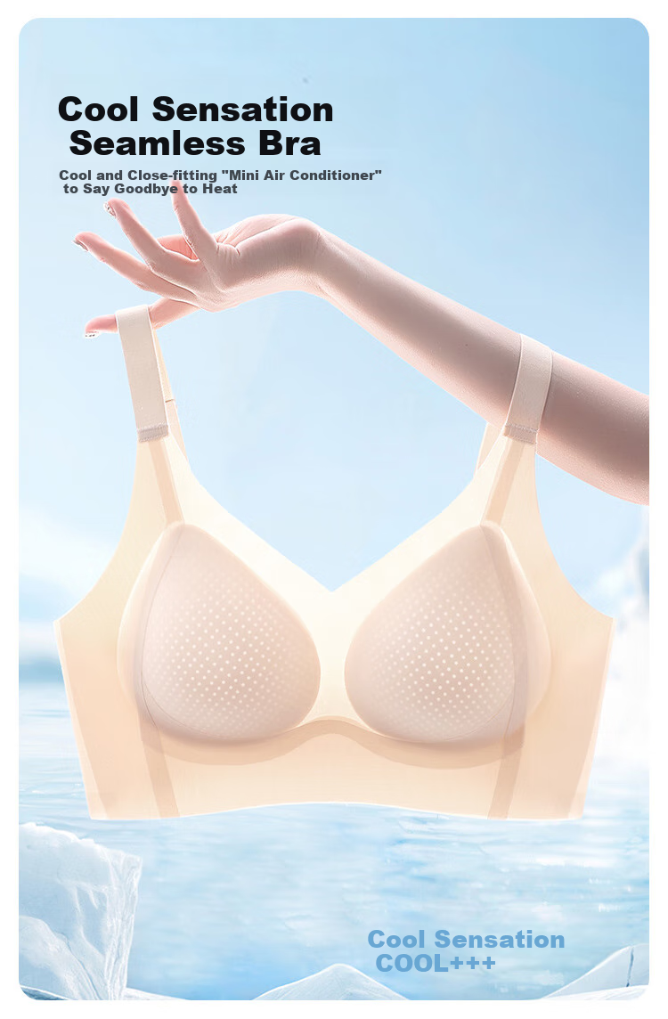 GRACEWELL Spring And Summer Ultra-Thin Cool Breathable Push-Up Bra for Women, Lift And Support, Anti-Sagging, Amino Acid, Seamless Brassiere 1