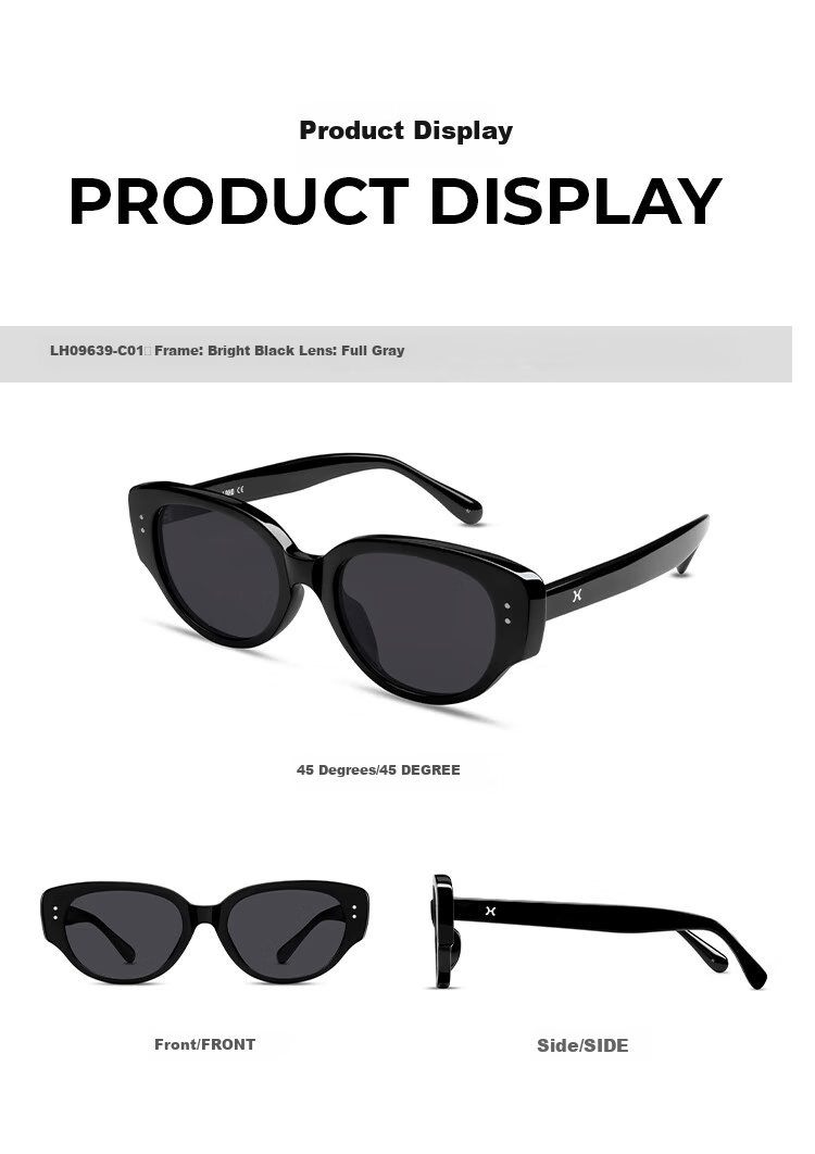 LOHO 2026 New Narrow Frame Cat-Eye Sunglasses for Women, Small Frame Sunglasses for Men, Sun Glasses, Slimming And High-End Look LH09639 6