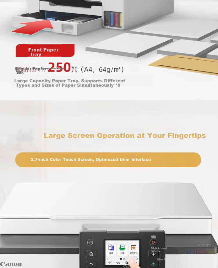Canon GX1080 Wireless Refillable Inkjet High-Capacity All-In Printer for Home And Office Use with Dual-Band WiFi 5G, Automatic Duplex Printing, Copying, Scanning 11