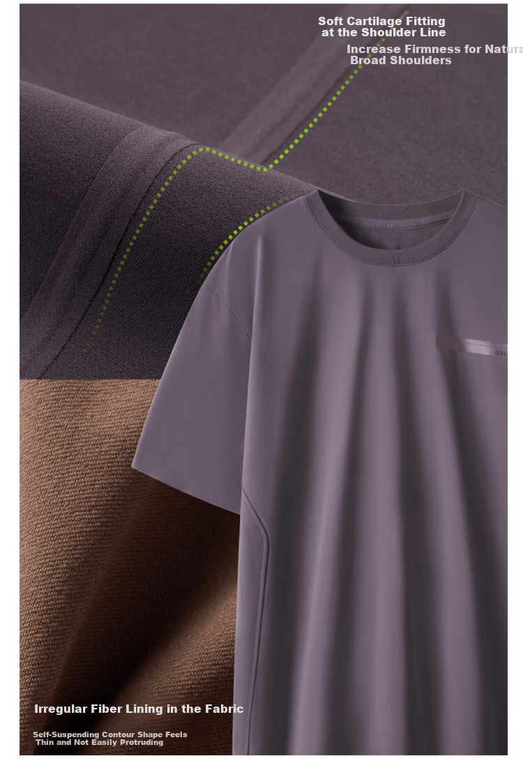 Beneunder Men's Short-Sleeve Summer Outdoor Breathable Sports T-Shirt, Sweat-Resistant Multi-Functional Round Neck T-Shirt DR618 14