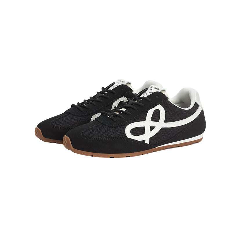 WE FLOWER Breathable New Product Dexun Shoes Lightweight Sports Unisex Low-Top Comfortable Couple Style Agate Black Size 39