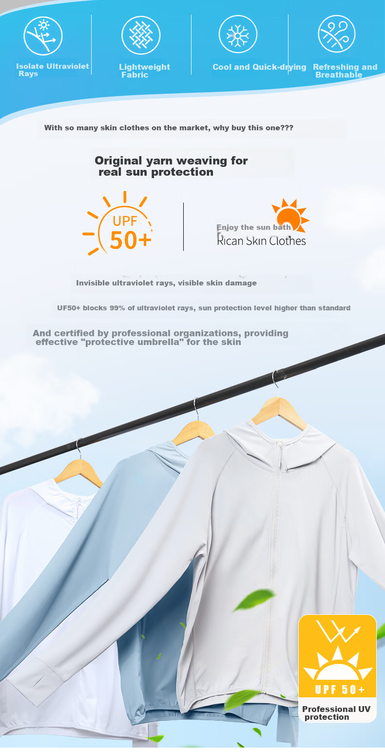 JEANSWEST LIFE Zhenweisi UPF50+ Sun Protection Jacket for Men, Summer Outdoor Brim UV-Resistant Fishing Wear, Trendy Letter Print Skin Coat 3