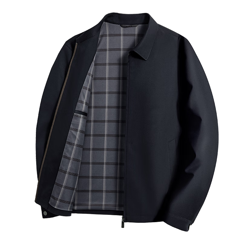 FIRS Lapel Jacket, Business Style, Mulberry Silk, Smooth Texture, Soft, Wrinkle-Resistant, Classic Fit, Slim-Fit, Simple Solid Color Jacket