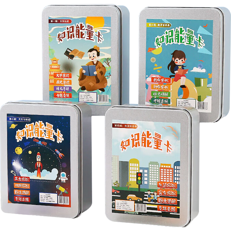Ledi Children's Toy Encyclopedia Knowledge Energy Cards, Cognitive Complete Set of Cards, Idiom Relay Poker Cards, Birthday Gift