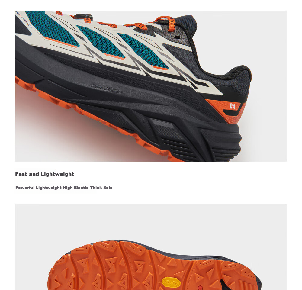 KAILAS C4 Trail Running Shoes for Men, with Good Grip, Anti-Slip, Shock-Absorbing, Lightweight Hiking And Outdoor Running Shoes 23
