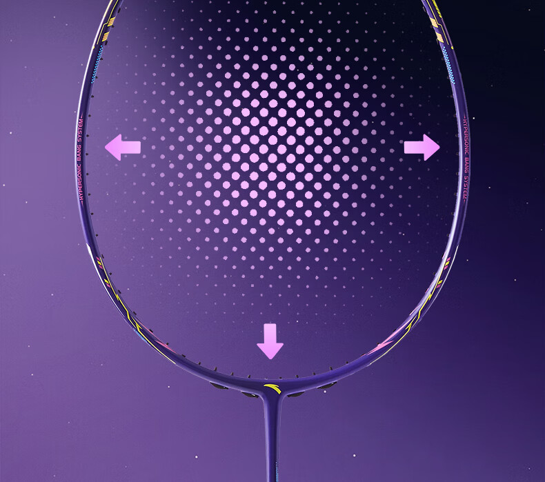 ANTA Badminton Racket Dingyin 600 Offensive Full Carbon Ultra-Light Durable Professional Badminton Racket White Rainbow Silver 14
