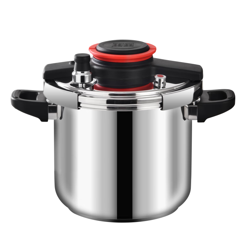 Double Happiness 22CM/6L 304 Stainless Steel Pressure Cooker Compatible with Gas and Induction Stoves Explosion-Proof Household Pressure Cooker Single-Handed Opening and Closing