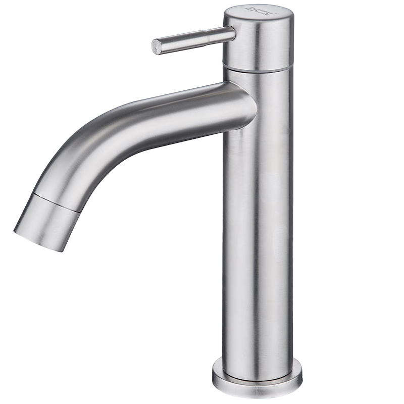 BSITN 304 Stainless Steel Single Cold Basin Faucet for Bathroom Sink B1067