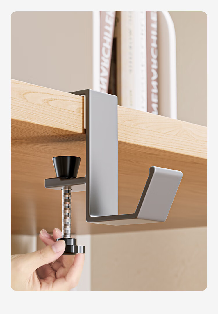 Bonnie Home Backpack Hook Student Desk Edge Hanging Hook No Drilling Strong Load Dorm Office Desk Invisible Bag Hanger Tool 1